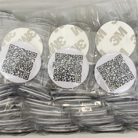 Carte de contact pour les réseaux sociaux avec code QR NFC intelligent, enduite d'époxy, pour smartphone