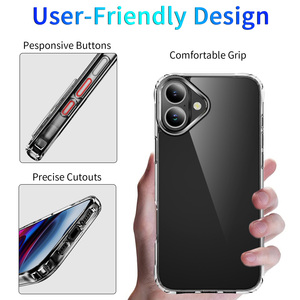 <span class=keywords><strong>Coque</strong></span> de téléphone hybride antichoc en TPU souple <span class=keywords><strong>renforcé</strong></span> aux coins et acrylique rigide transparent pour <span class=keywords><strong>iPhone</strong></span> 17 Air 16 Plus 15 14 Pro Max - Product Image 6