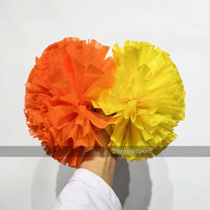 スカイブルー6インチバトンハンドルプラスチックチアリーダーポンポンチアリーディング - Product Image 4