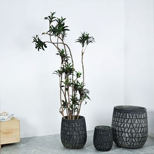 Maceta <span class=keywords><strong>de</strong></span> Cemento Extra Grande <span class=keywords><strong>de</strong></span> Estilo Nórdico, Resistente a la Corrosión, para Interiores/Exteriores, para Plantas Verdes - Product Image 4