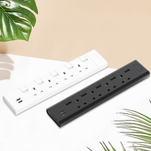 3/4/5 Băng nhóm Ổ cắm điện với 1-usb A + Loại C Cổng sạc màu trắng/đen Màu Anh tiêu chuẩn mở rộng ổ cắm - Product Image 1