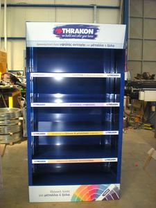 Estante de exhibición de aceite de motor de lubricante de piso resistente al por menor de supermercado personalizado estante de exhibición de pintura de coche de aceite - Product Image 6