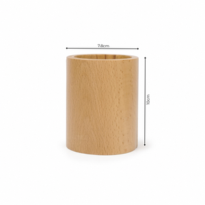 Custom Logo Natural Beech Wood <b>Pen</b> <b>Holder</b> Desktop Pencil Cup Wooden <b>Desk</b> Organizer Corporate Gift OEM Manufacturer - Product Image 3