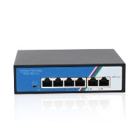 Switch Jaringan POE 6-Port dengan 2-Port Uplink 10/100Mbps