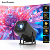 Projecteur 4K à ultra courte focale de 200 pouces, 300 ANSI, 720P natif, Android 11, projecteur portable pour cinéma maison et jeux avec haut-parleurs