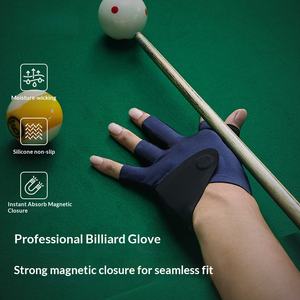 Gants de billard en polyester extensible, taille personnalisée, faciles à nettoyer, avec boucle magnétique à 3 doigts pour <span class=keywords><strong>le</strong></span> sport et l'extérieur - Product Image 2