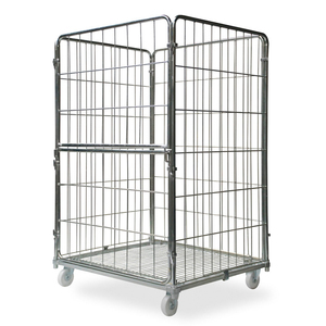 <span class=keywords><strong>Conteneur</strong></span> à Cage roulante de stockage de cargaison de supermarché, amovible et robuste, pliable et emboîtable, <span class=keywords><strong>prix</strong></span> d'usine - Product Image 2