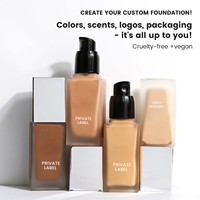 Fond de teint liquide à couverture complète personnalisé marque privée fond de teint mat humidité longue durée contrôle de l'huile fond de teint imperméable