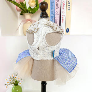 Vestido de Novia Ecológico de Poliéster para Primavera/Verano, Moderno, Elegante, Clásico, Corte en A, para Perros Pequeños, con Encaje de Lujo, para Año Nuevo - Product Image 5