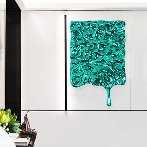 Pièce modèle Sculpture carrée ondulation de l'eau abstraite décorative Salon de beauté Villa Couloir Entrée - Product Image 5