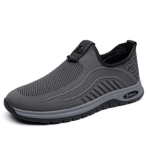 Zapatillas Deportivas Transpirables de Malla para Hombre, Color Gris y Negro, Suela Suave, para Correr, Uso Casual para Adultos - Product Image 5