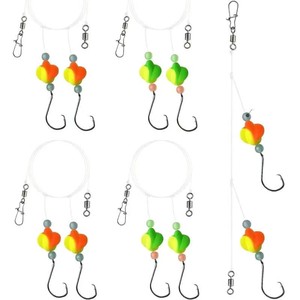 Rigues <span class=keywords><strong>de</strong></span> <span class=keywords><strong>pêche</strong></span> au pompano pour la <span class=keywords><strong>pêche</strong></span> en surf en eau salée avec hameçons double cercle et à large ouverture – Équipement <span class=keywords><strong>de</strong></span> <span class=keywords><strong>pêche</strong></span> en surf - Product Image 5