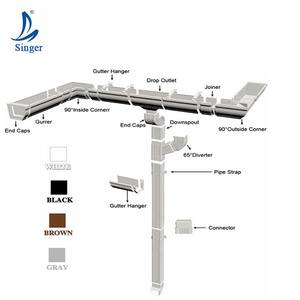 Chine usine PVC <span class=keywords><strong>collecteur</strong></span> d'<span class=keywords><strong>eau</strong></span> <span class=keywords><strong>de</strong></span> <span class=keywords><strong>pluie</strong></span> gouttière en feuilles <span class=keywords><strong>de</strong></span> toiture avec des accessoires <span class=keywords><strong>de</strong></span> haute qualité 5.2 pouces 7 pouces - Product Image 6