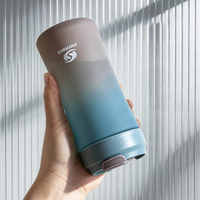 Bouteille d'eau en plastique de haute qualité 400 ml sans BPA, anti-fuite, personnalisable, avec poignée de transport