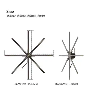 Hantu 3D Ologramma Fan Display a LED Proiettore olografico Led Fan 3D Ologramma Display Pubblicità 3D Display esterno Fan a Led