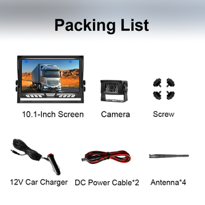 High Quality Wireless Recorder Screen With Cordless Backup <b>Camera</b> for Truck Reverse Aid System Wireless- 10.1-X38-1 <b>Wire</b> - Product Image 6
