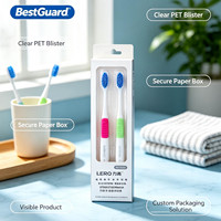Emballage en blister personnalisé pour brosse à dents manuelle, emballage en blister transparent en plastique, plateau en blister PP PET