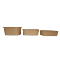 Récipient de restauration rapide à déjeuner en papier kraft biodégradable jetable imprimé personnalisable à emporter
