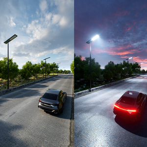 Farola <span class=keywords><strong>Solar</strong></span> AL6063 de 100W-500W con Módulo Monocristalino para Mayoristas, Iluminación de Jardín Exterior - Product Image 5