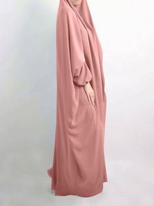 Abaya Larga de Lana Tejida para Mujer, Mangas Largas, Ropa Musulmana Islámica, Hiyab Casual - Product Image 6