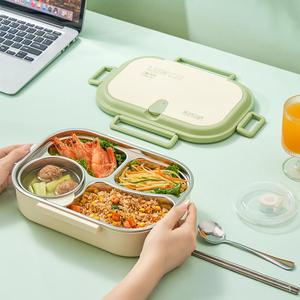 Fiambrera Bento de acero inoxidable con aislamiento caliente, contenedor de alimentos portátil con función calentable y tapa de plástico para recién nacidos - Product Image 4