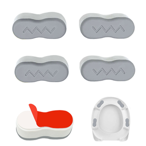 Butoirs de bidet <span class=keywords><strong>pour</strong></span> toilettes en EVA+ABS, kits de butoirs <span class=keywords><strong>pour</strong></span> sièges de toilettes, 4 pièces - Product Image 4