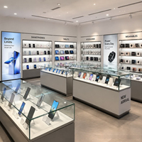 Vitrine de Comptoir Professionnelle Boxue pour Téléphones Portables avec Écran en Verre Verrouillable - Personnalisable pour la Vente en Gros