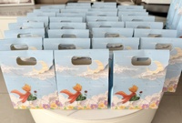 Sacs en papier kraft recyclé imprimés en héliogravure sur mesure, avec ruban, pour emballage de snacks et cadeaux d'anniversaire pour garçons et filles - Vente en gros