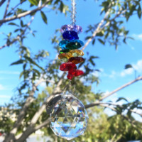 Regalos Conmemorativos para Mascotas, Regalo de Recuerdo para la Pérdida de un Perro, Atrapasoles Arcoíris, Cristales, Prismas, Decoración Colgante para Jardín