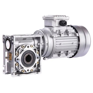 0.55kw 550W động cơ một pha dọc 220V lớn/nhỏ mặt bích nhôm nhỏ nhà ở + nmrv50 Worm Gear Reducer - Product Image 3