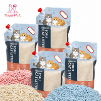 Litière pour chat biodégradable, premium, à dissolution rapide, à agglomération forte, contrôle efficace des odeurs, écologique, naturelle, à base d'amidon de soja, de tofu
