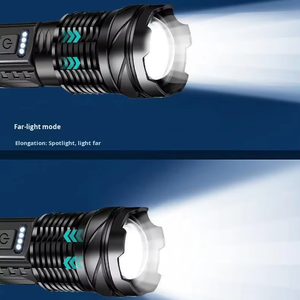 Linterna LED Potente al por Mayor, Linterna Impermeable con Luz Lateral, Modos de Iluminación, Linterna para Camping y Pesca, Lámpara Recargable por USB - Product Image 5