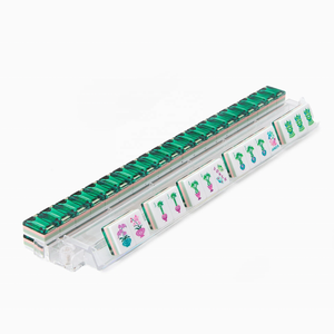 Juego de Mahjong Americano Personalizado OEM de 4 Capas de Acrílico Grabado, <span class=keywords><strong>Oh</strong></span> My Emerald, 1.2 Pulgadas, 160 Fichas, Juego de Viaje de Lujo - Product Image 4