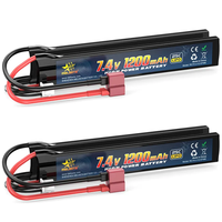 Paket Baterai LiPO RC Melasta Isi Ulang 1200mAh 7.4V dengan Konektor Deans T Plug Dirancang untuk Kendaraan Balap Redcat