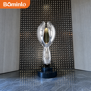 Escultura Abstracta <span class=keywords><strong>de</strong></span> Acero Inoxidable Pulido con Acabado Espejo, Forma <span class=keywords><strong>de</strong></span> Alas <span class=keywords><strong>de</strong></span> Lágrima, Arte Metálico Moderno <span class=keywords><strong>de</strong></span> Gran Tamaño para Exteriores, Patio o <span class=keywords><strong>Plaza</strong></span> - Product Image 3