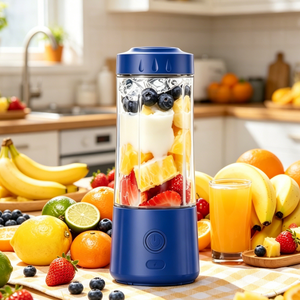 Licuadora Portátil de Fábrica con Función para Triturar Hielo, Vaso Exprimidor Recargable de 400ml para Picnic al Aire Libre y Uso Diario en la Cocina - Product Image 1