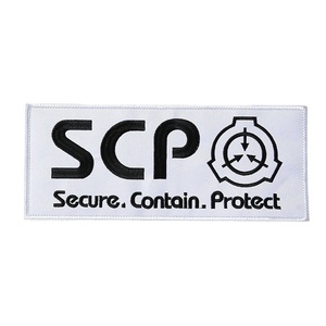 Self-Adhesive Cloth Patch With <strong>SCP</strong> Fund Name Logo Embroidered Letter Badge Clothing Accessories Iron Style Velcro Spot Fastening - Product Image 5