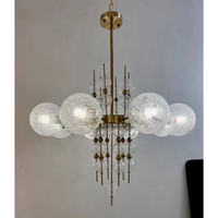 Lustre créatif de luxe en verre à bulles, lampe combinée artistique, luminaires décoratifs pour salon et bureau