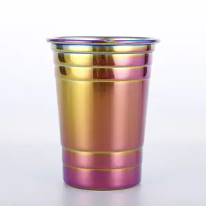 500 мл стаканы из нержавеющей стали для вечеринок Небьющийся Стакан для вина алюминиевые стаканы для питья металлический стакан пивной стакан