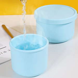 Contenedor de Alimentos de Silicona Bento 250 ml 600 ml Libre de BPA, a Prueba de Fugas, Apto <span class=keywords><strong>para</strong></span> Microondas, Reutilizable con Tapa <span class=keywords><strong>para</strong></span> Preparación de Comidas, Lonchera - Product Image 3