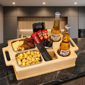 Bandeja Organizadora de Madera para Sofá con Portavasos para Sala de Estar y Dormitorio, Venta al por Mayor - Product Image 2