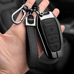 Housse de protection pour clé de voiture en alliage de zinc et cuir, compatible avec Citroën <span class=keywords><strong>C5</strong></span> X <span class=keywords><strong>C5</strong></span> AIRCROSS C6 C4 <span class=keywords><strong>C5</strong></span> Elysee C3-XR PHEV, étui de protection pour clé - Product Image 3