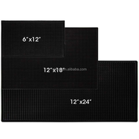 Lot de 3 tapis de service anti-déversement modernes en caoutchouc de silicone écologique de haute qualité, 12'' x 6'' et 12'' x 24'', couleur personnalisable