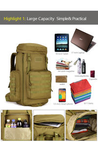 Outdoor zum Wandern Camping Trekking Jagd Rucksäcke Taktischer Rucksack 3 Tage Assault Pack Mochila Tatica Molle <span class=keywords><strong>Bag</strong></span> - Product Image 5