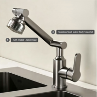 Vente directe usine : Robinets en acier inoxydable motif chat porte-bonheur, avec valve en céramique, finition chromée, garantie 5 ans, pour lavabos de salle de bain et salle de sport