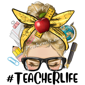 Iron on Garment Teacher Life Heat Press Sticker Sheet stampato insegnante Life Heat Transfers <span class=keywords><strong>per</strong></span> magliette - Product Image 5