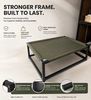 Lit surélevé pour animaux de compagnie - Cadre métallique - Plateforme rafraîchissante en toile respirante - Tapis de repos portable pour intérieur - Vente en gros B2B
