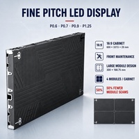 Pantalla LED COB para Video Wall de 600x337.7mm, Gabinete de Aluminio Fundido a Presión, 4K 8K, P0.9 P1.25 P1.5 P1.8