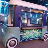 Mini remorques mobiles électriques personnalisées de nourriture de cuisine pour le camping commercial salle à manger voiture mobile de casse-croûte pour la nourriture de café de remorque