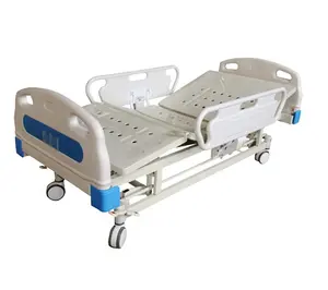 เตียงทางการแพทย์สามฟังก์ชั่นแบบแมนนวลเตียงโรงพยาบาลแบบ3ข้อเหวี่ยง CE/ISO